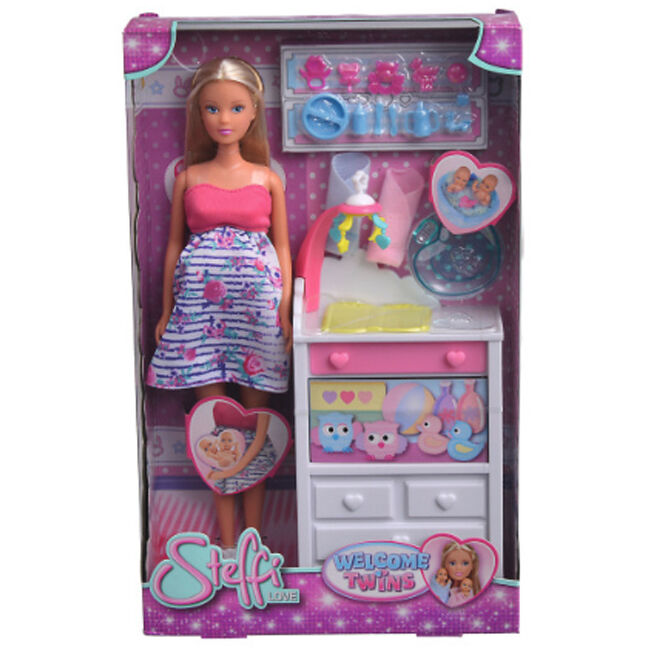 Steffi Love Welcome Twins Girl Doll Playset 32.5cm Kids Toy 3y+