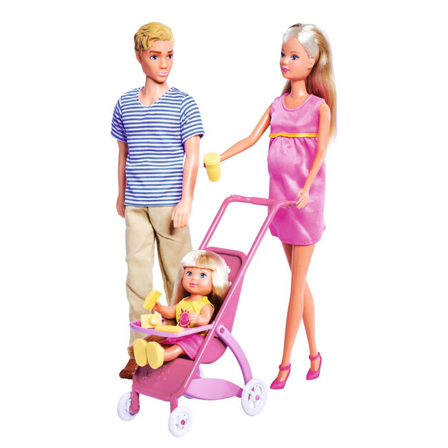 Steffi Love Happy Family Doll w/ Stroller Playset Kids Toy 3y+