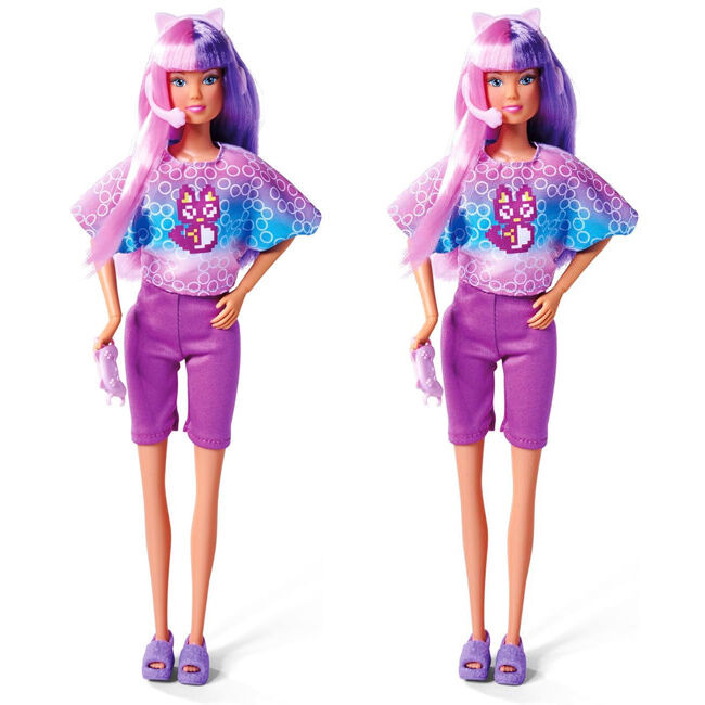 2PK Steffi Love Gamer Girl Doll w/ Accessories Playset 32.5cm Kids Toy 3y+