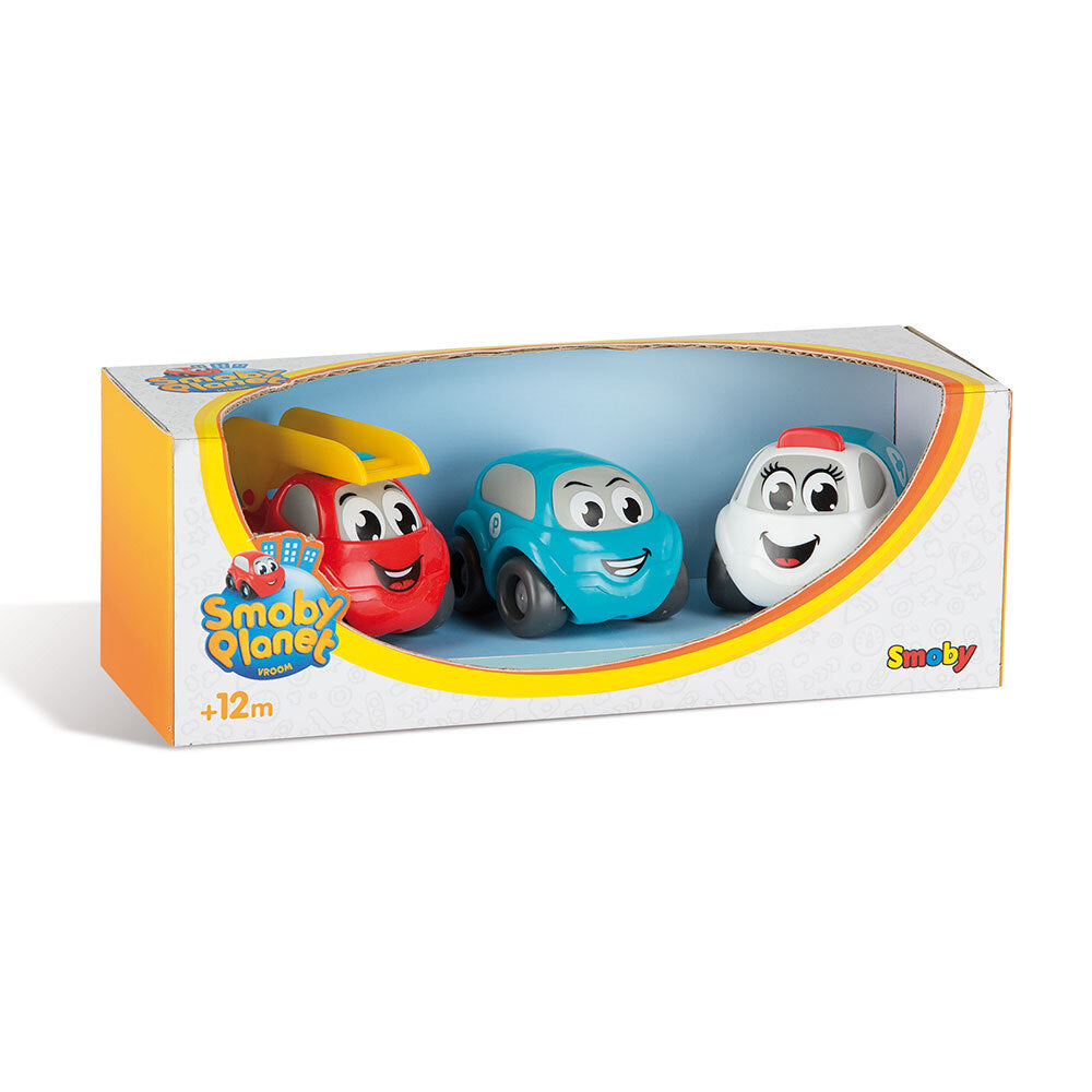 Simba Smoby Planet Vroom Vehicle Car/Fire Truck/Ambulance Set Kids Toy 12m+