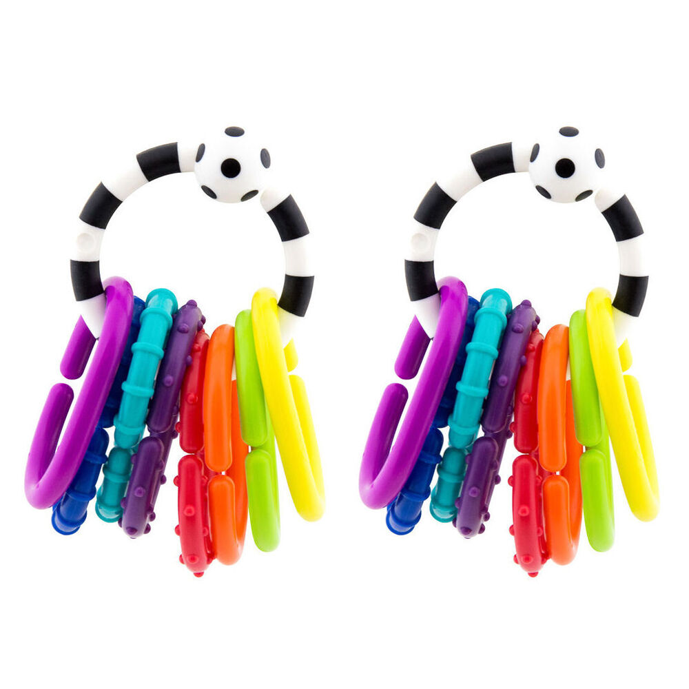 2PK Sassy Baby Ring O' Links Sensory Play Toy Newborn 0m+