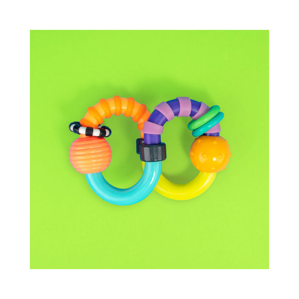 Sassy Baby Twist-A-Roo Rattle Baby Interactive Play Toy 3m+