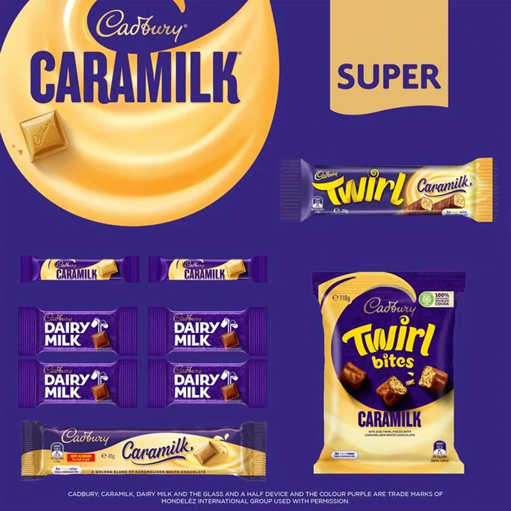 9pc Cadbury Dairy Milk Caramilk Super Showbag Chocolate Snacks