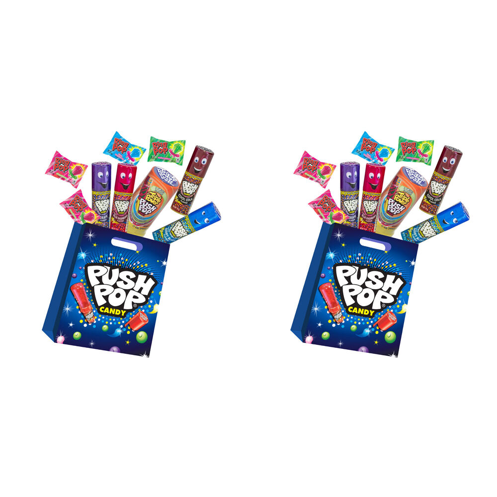 2PK Push Pop Showbag Kids/Children Lollipops Fruity Candy
