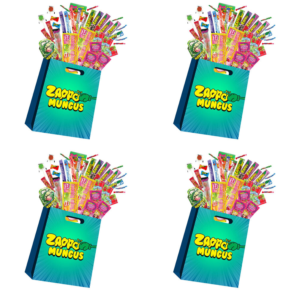 4PK Zappo Superbag Kids/Child Chewy Candy Fruity Lollies