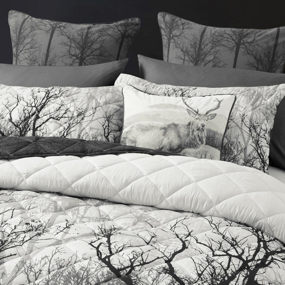 Bianca Boscage Polyester Black Nature Inspired Coverlet Set