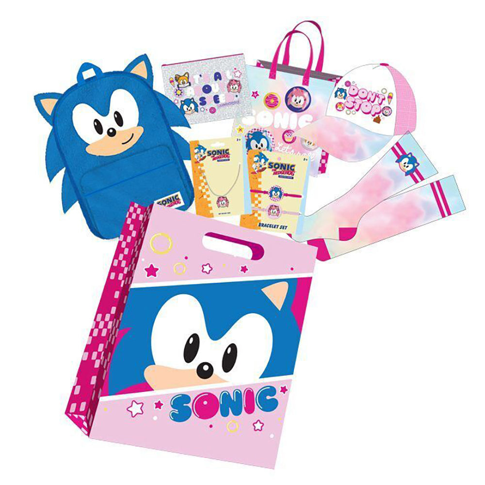 Sonic Girls Kids Showbag Backpack/Bracelet Set Cap