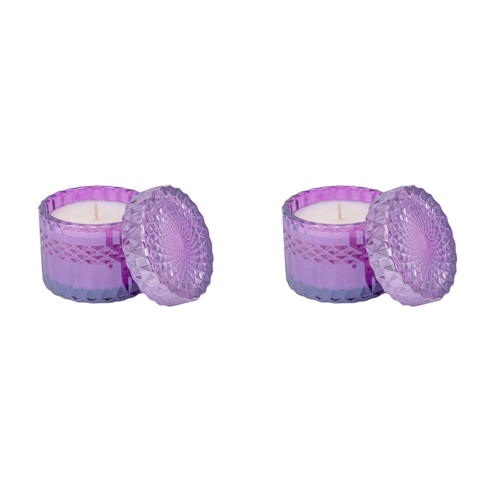 2PK The SOi Co Spa Holiday Petite Shimmer Candle 8oz 9x9cm - Purple