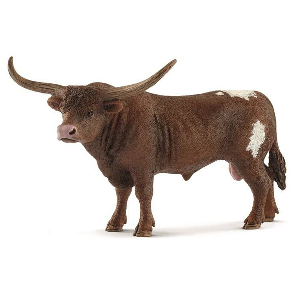 Schleich 5.5'' Texas Longhorn Bull Animal Action Figure Kids Toy 3-8y