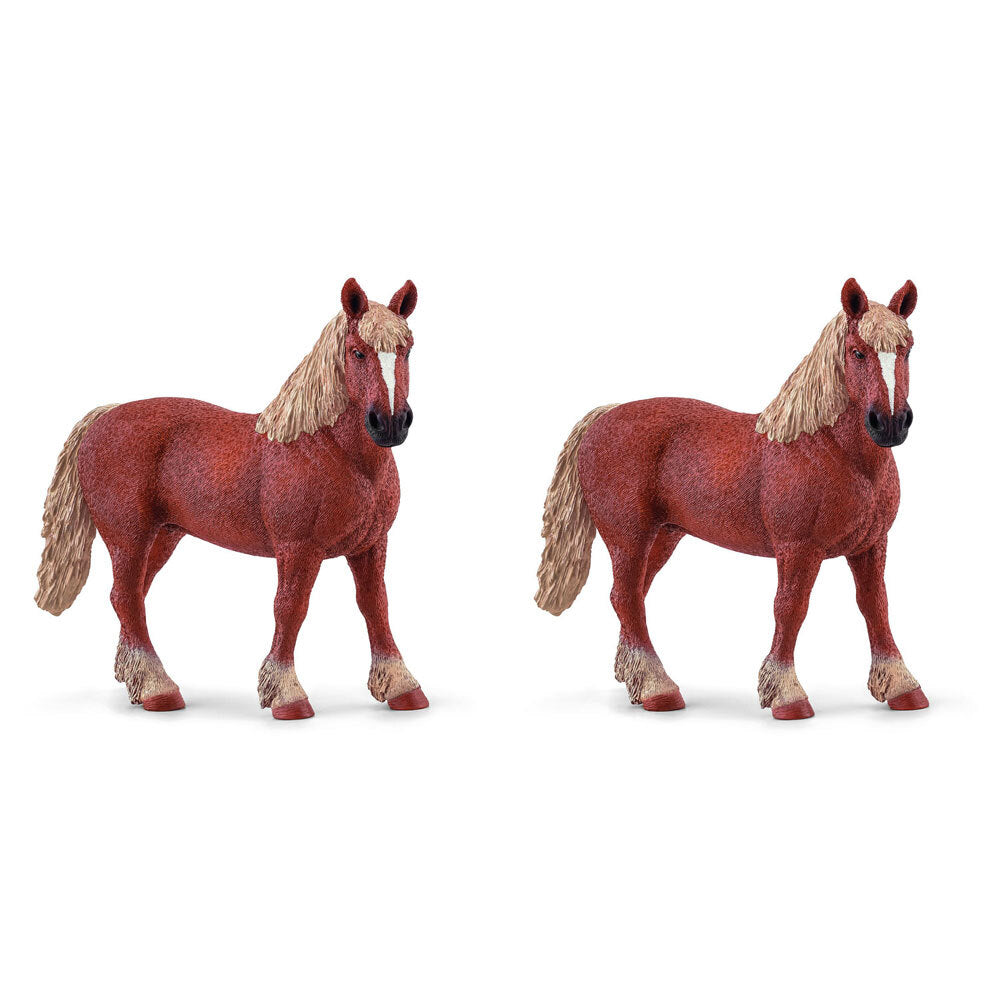 2PK Schleich Kids/Childrens Toy Figurine Belgian Draft Horse 3y+