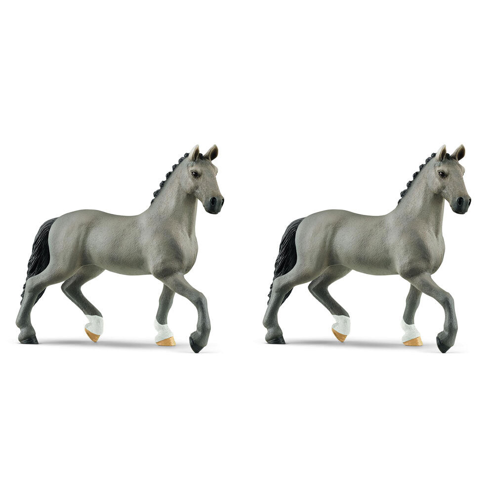 2PK Schleich Kids/Childrens Toy Figurine Selle Francais Stallion 3y+