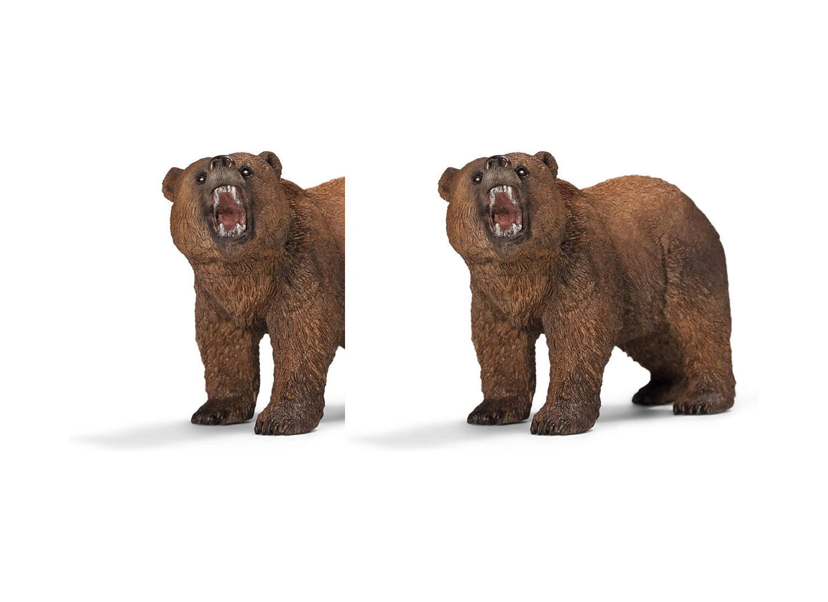 2PK Schleich Kids/Childrens Toy Figurine Grizzly Bear 3y+