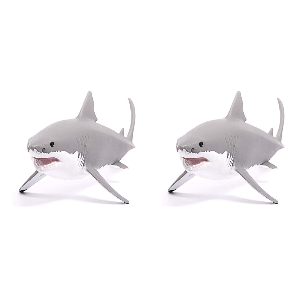 2PK Schleich 7'' Great White Shark Animal Action Figure Kids Toy 3-8y