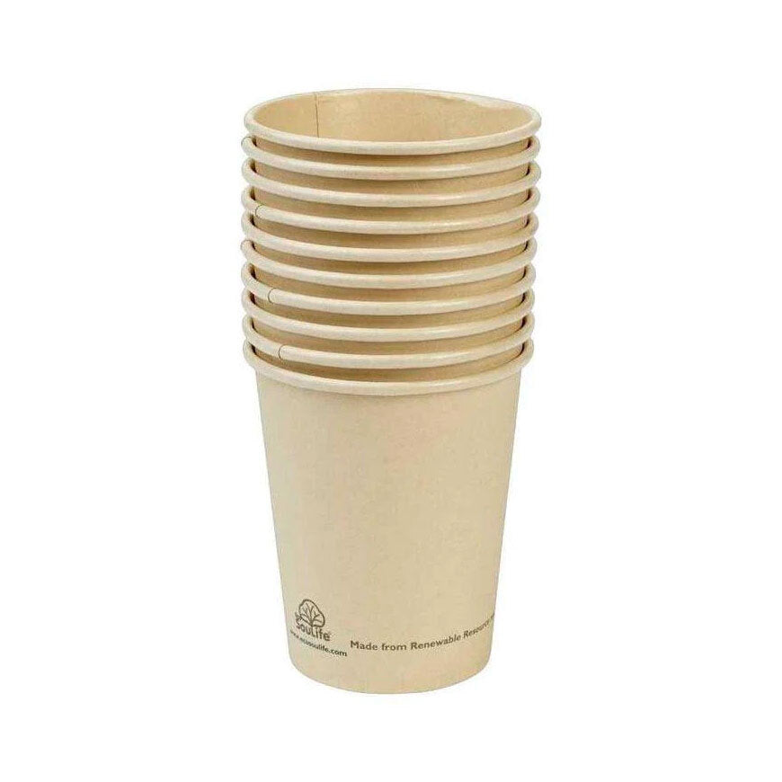 10pc Eco SouLife Disposable/Compostable Bamboo 236ml Pulp Cup