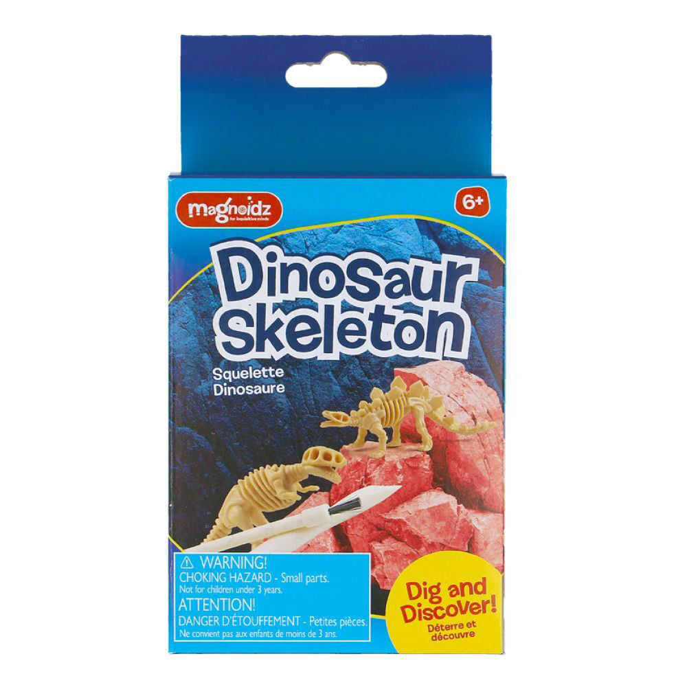 3PK Magnoidz 16cm Dig & Discover Dinosaur Skeleton Kit Kids Toy 6y+