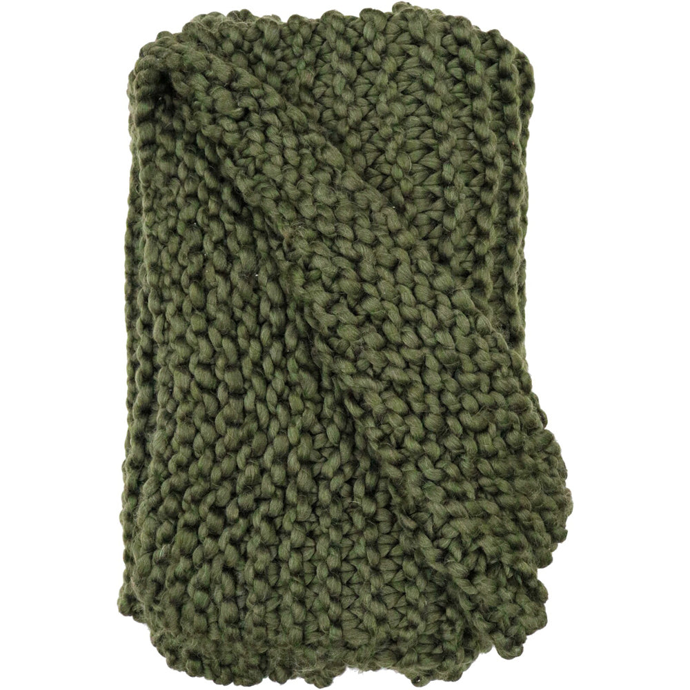 LVD Throw Chunky Tuck Stitch Pine Decorative Home/Lounge Decor