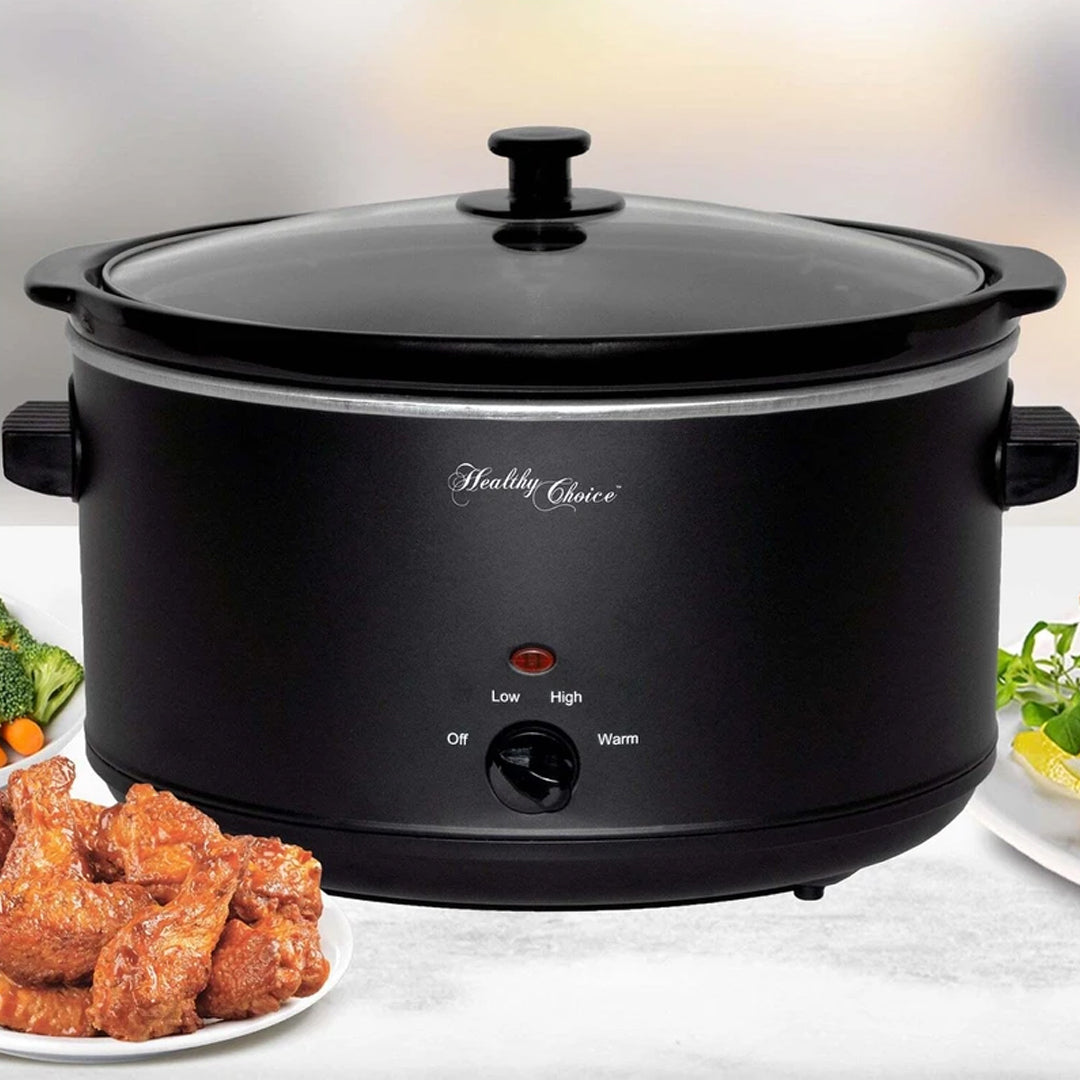 Healthy Choice 8L Slow Cooker Black