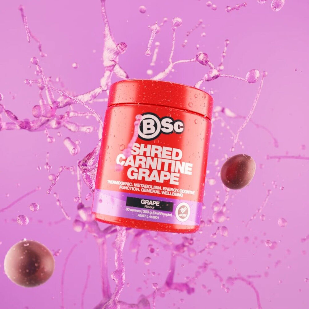 BSc Shred Carnitine 30 Serves Wellbeing Supplement 300g Grape