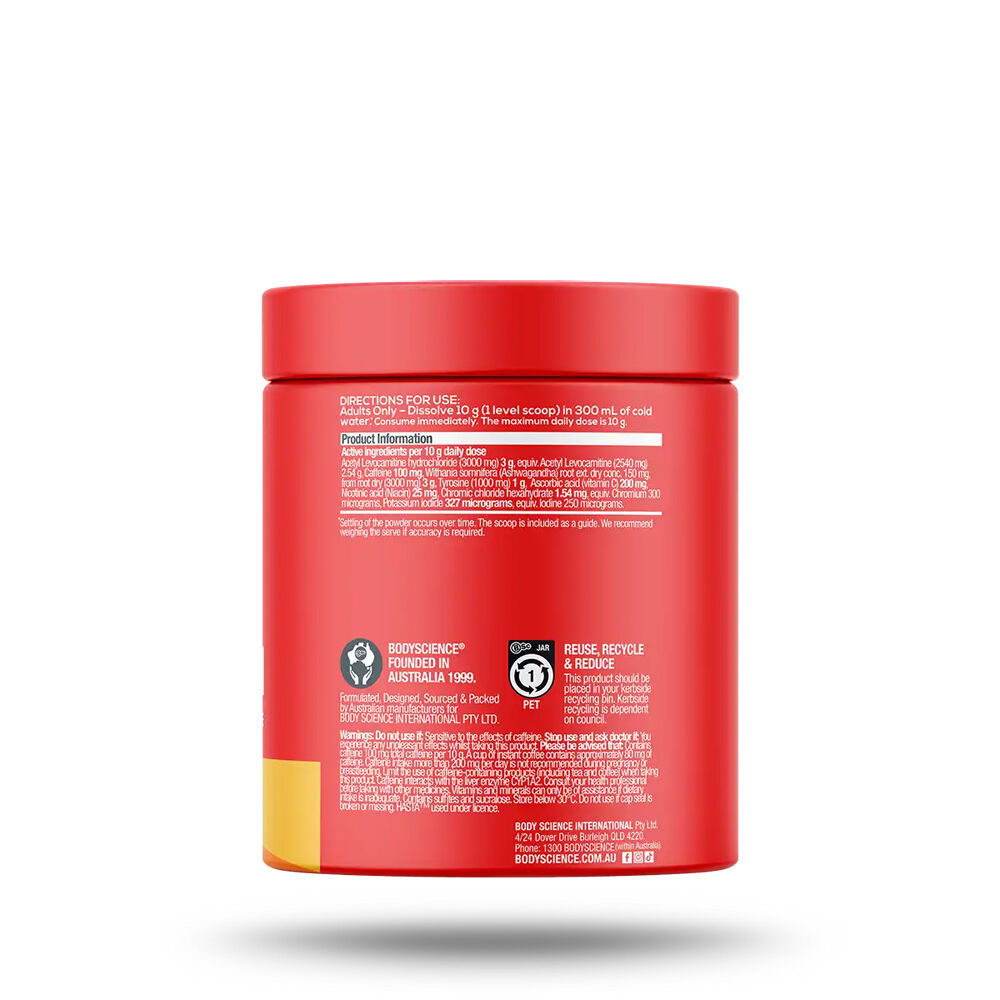 BSc Shred Carnitine 30 Serves Wellbeing Supplement 300g Mango Passionfruit