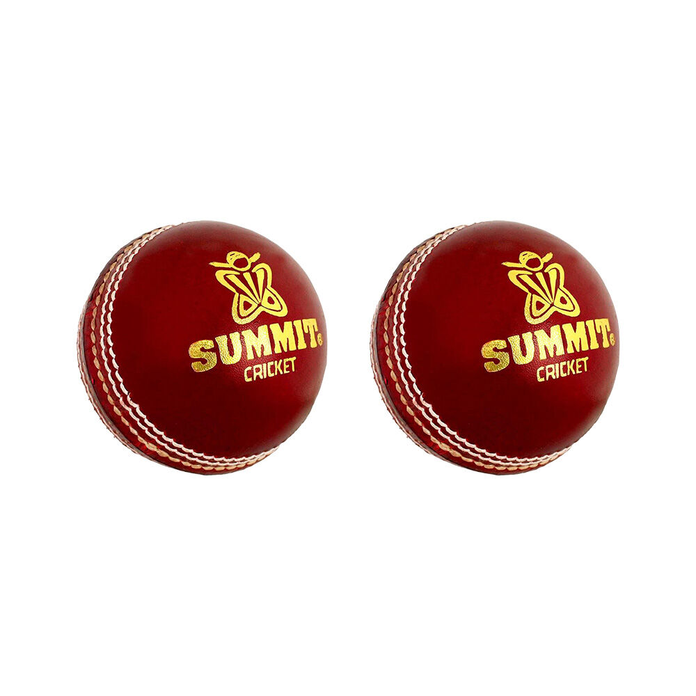 2pc Summit Global Ball Master Leather Cricket Ball 142g - Red