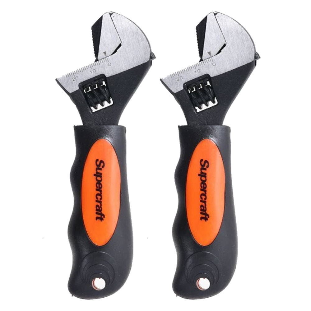 2PK Supercraft 2 In 1 Metric Stubby Adjustable Wrench/Shifter