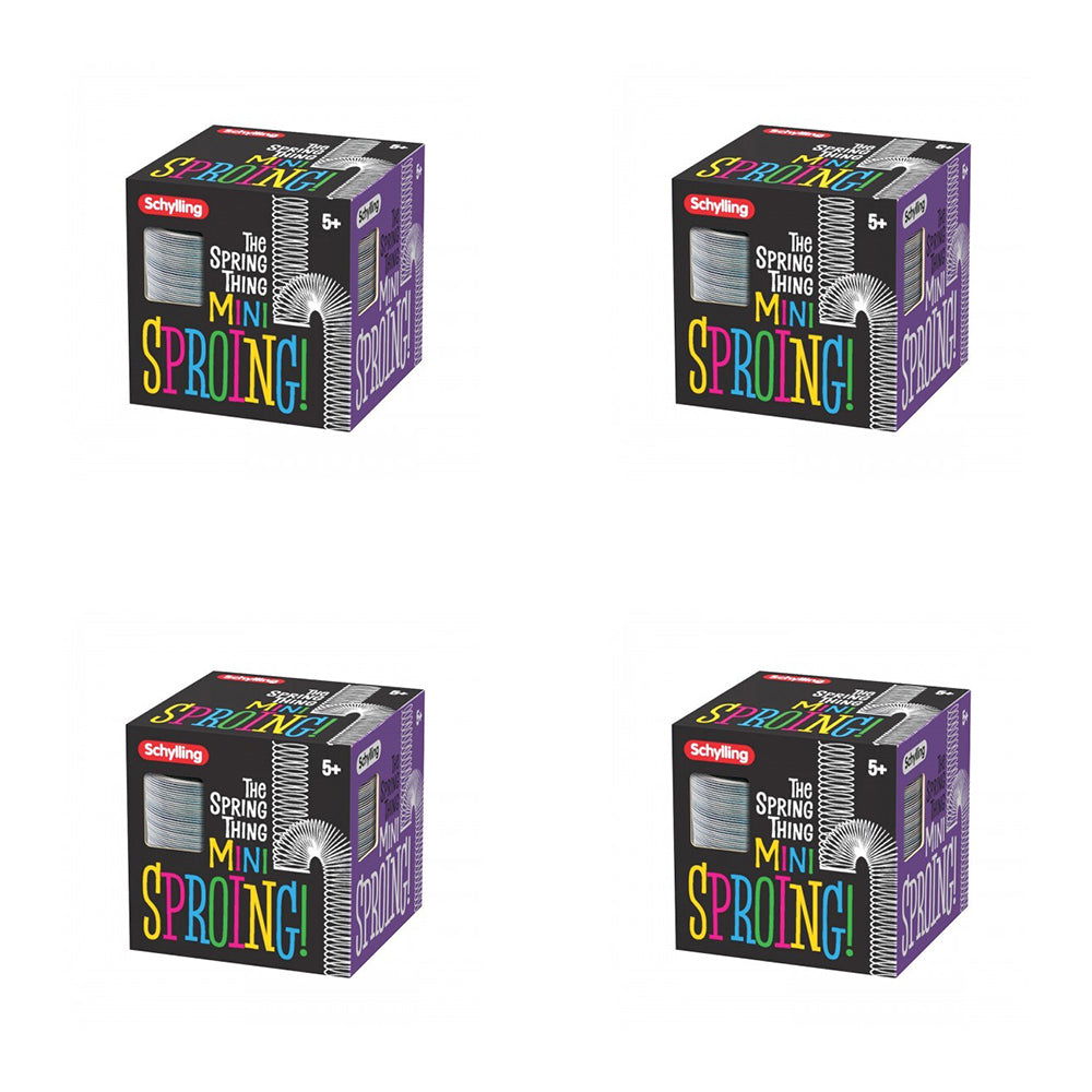 4PK Schylling Mini Sproing Metal The Spring Thing 6cm Kids Classic Toy 5y+ Assorted