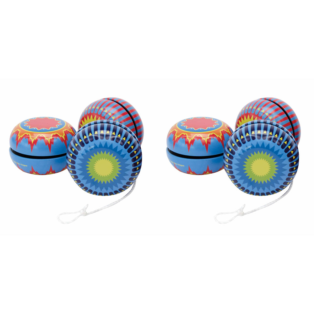 2PK Schylling Tin Yo-Yo Kids/Children Classic Toy 5cm Assorted 3y+