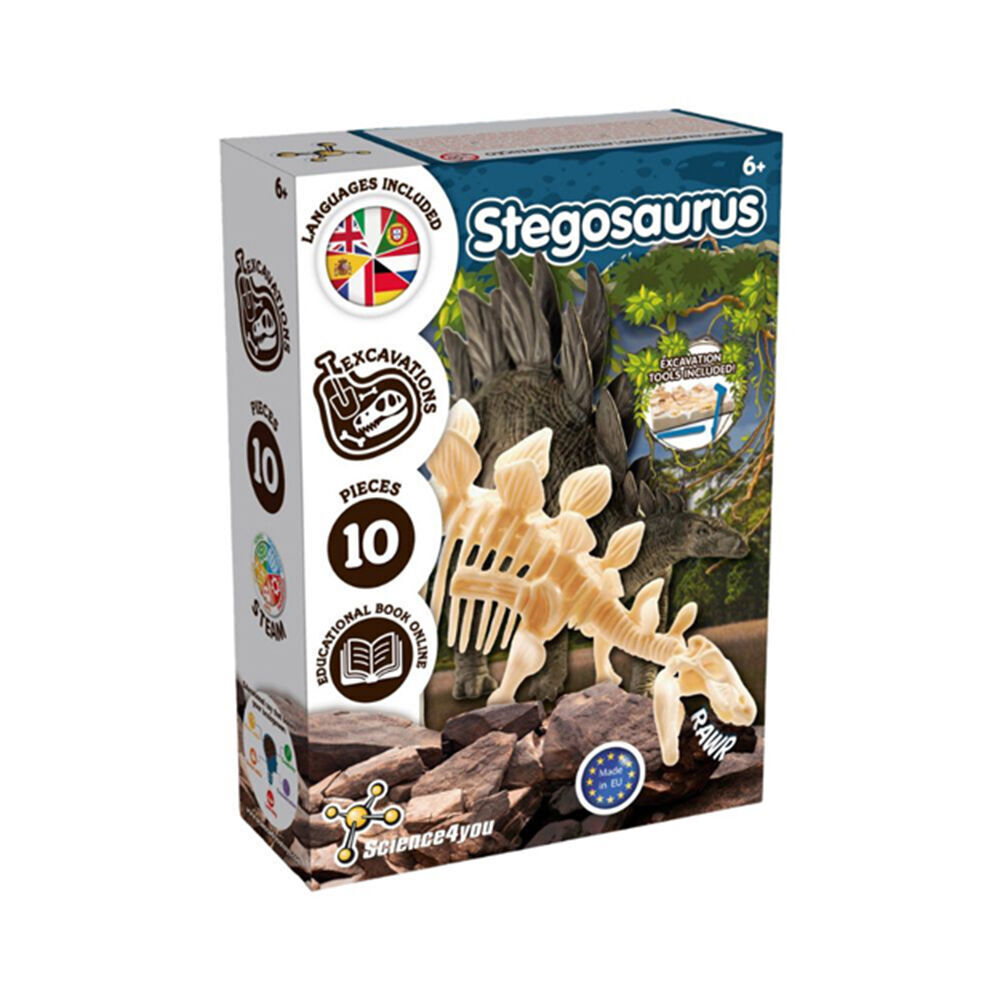 2PK Science 4 You Stegosaurus Fossil Excavation Kids Educational Science Kit 6y+
