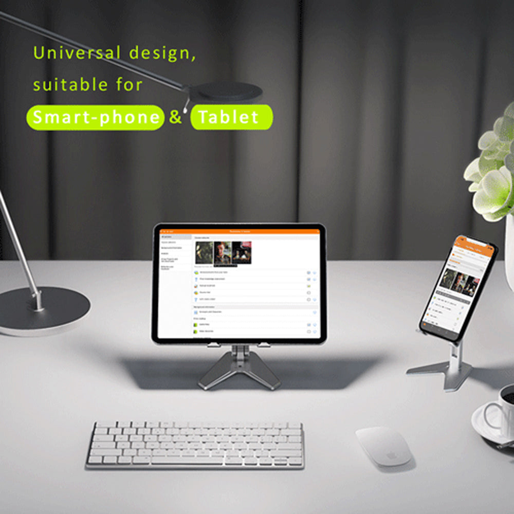 Sansai Aluminium Alloy Table Tablet & Phone Stand Grey f/ Up to 1.5kg Devices