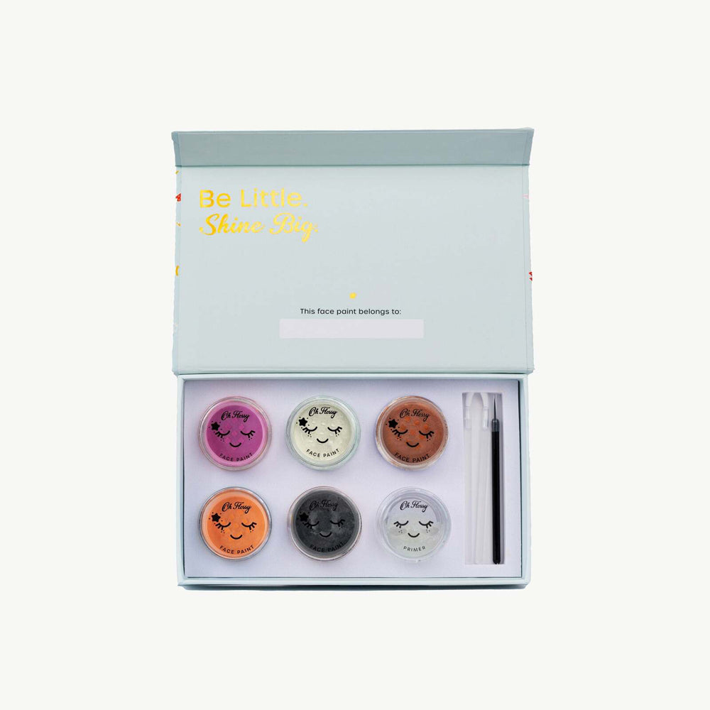 9pc Oh Flossy Wild Wonders Face Paint/Brush/Natural Primer Set