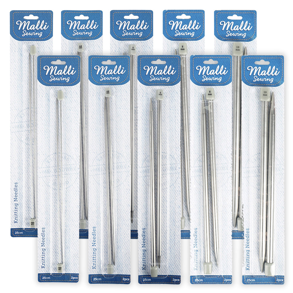 10PK Malli Knitting Needles Sewing Crochet Hook Assorted Sizes