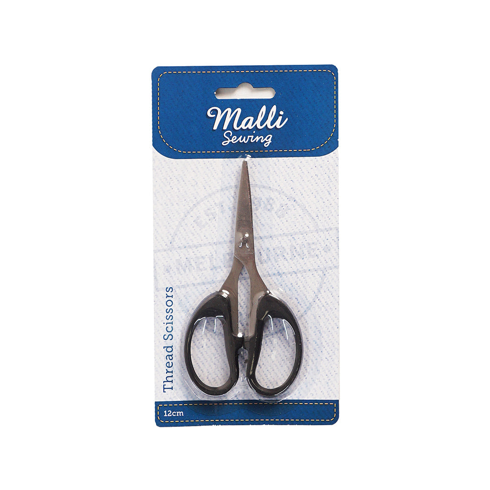 6PK Malli 12cm Sewing And Knitting Thread Scissors - Black