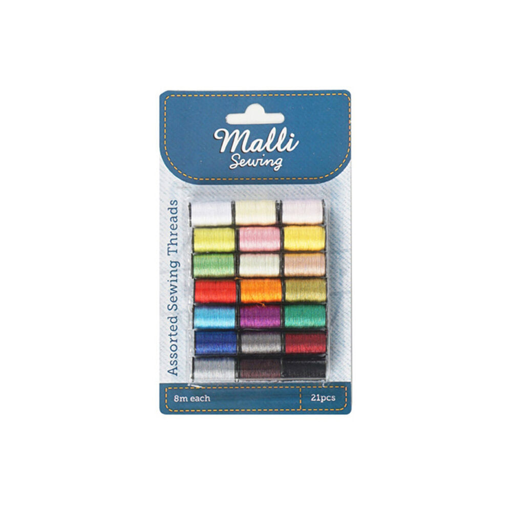 12PK Malli Sewing Durable Craft & Garment Threads - Assorted