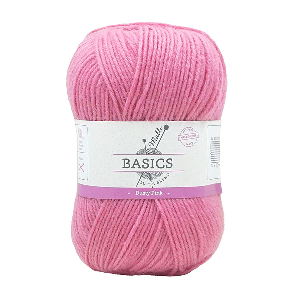 10x Malli Blend Basic 100g Acrylic/Poly Yarn Knitting/Crochet Dusty Pink