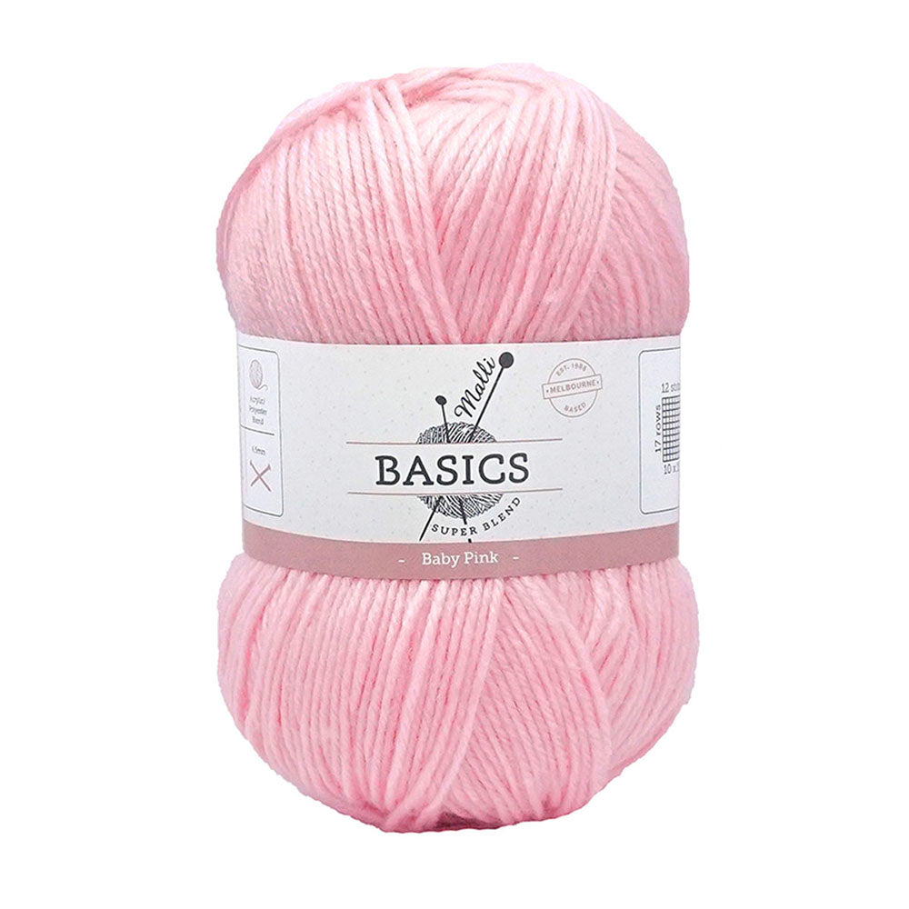 10x Malli Blend Basic 100g Acrylic/Poly Yarn Knitting/Crochet Baby Pink