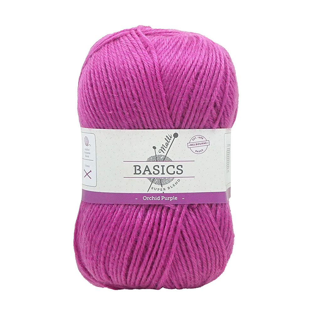 10x Malli Blend Basic 100g Acrylic/Poly Yarn Knitting Craft Orchid Purple