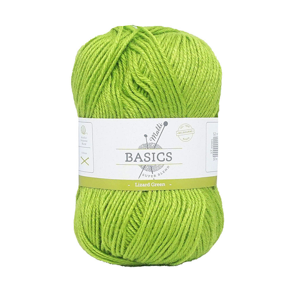 10x Malli Blend Basic 100g Acrylic/Poly Yarn Knitting/Crochet Lizard Grn