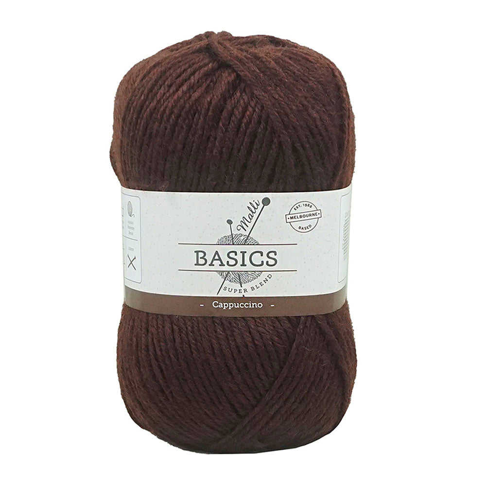 10x Malli Blend Basic 100g Acrylic/Poly Yarn Knitting/Crochet Cappuccino