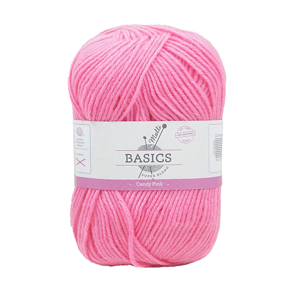 10x Malli Blend Basic 100g Acrylic/Poly Yarn Knitting/Crochet Candy Pink