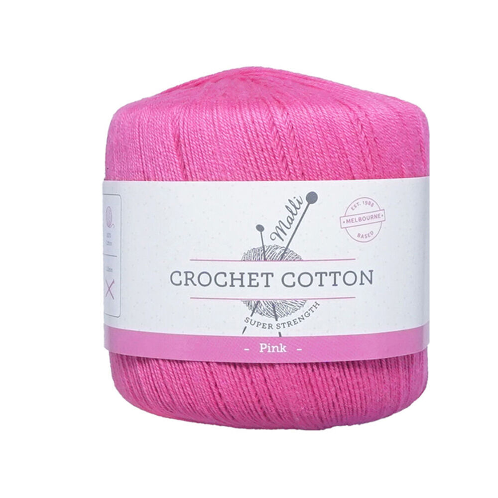 10PK Malli Super Strength 100% Cotton Crochet Knitting Yarn 3ply 50g Pink