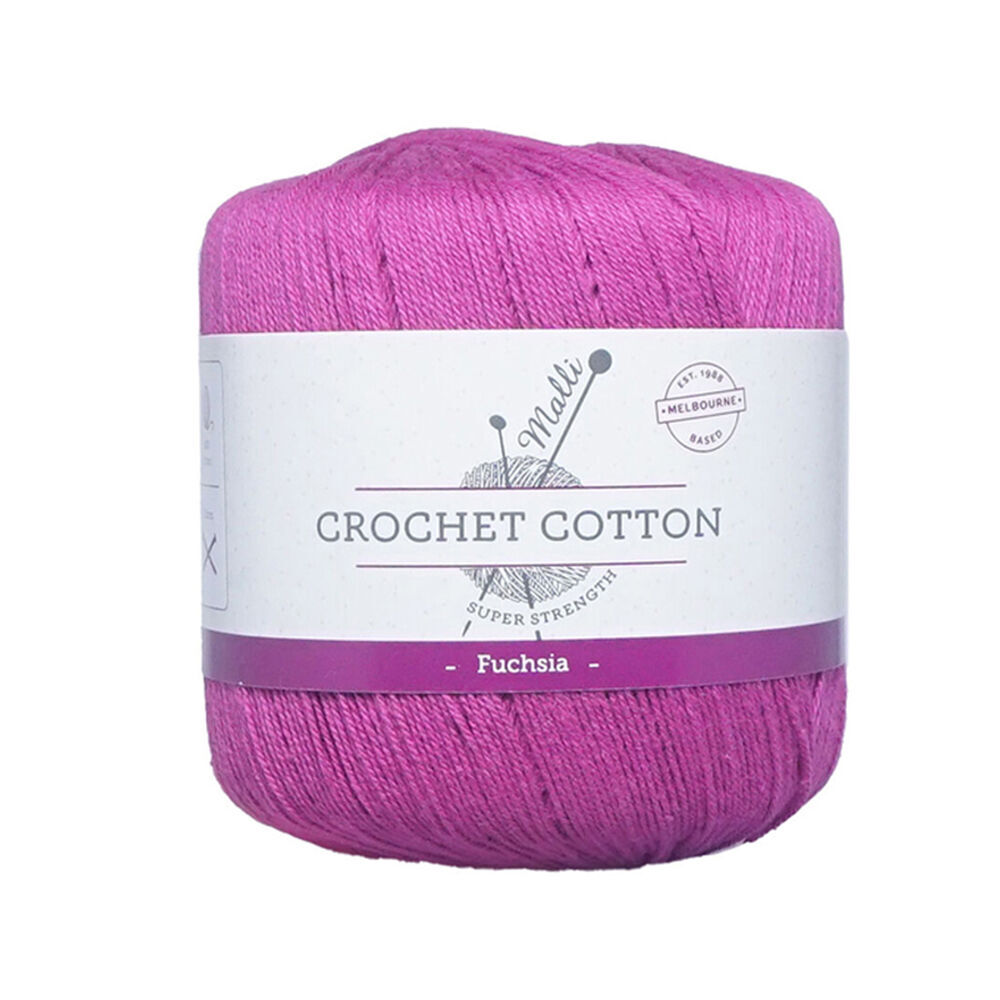 10PK Malli Super Strength 100% Cotton Crochet Knitting Yarn 3ply 50g Fuchsia