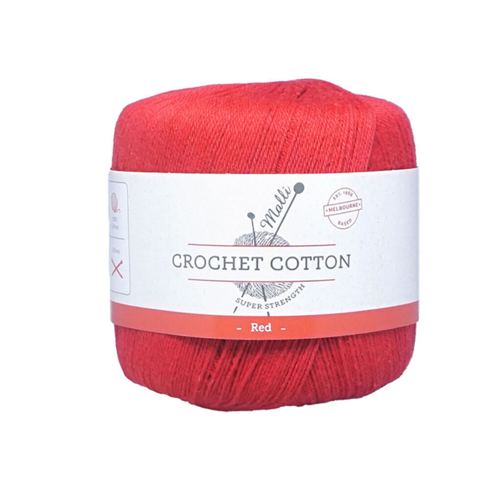 10PK Malli Super Strength 100% Cotton Crochet Knitting Yarn 3ply 50g Red