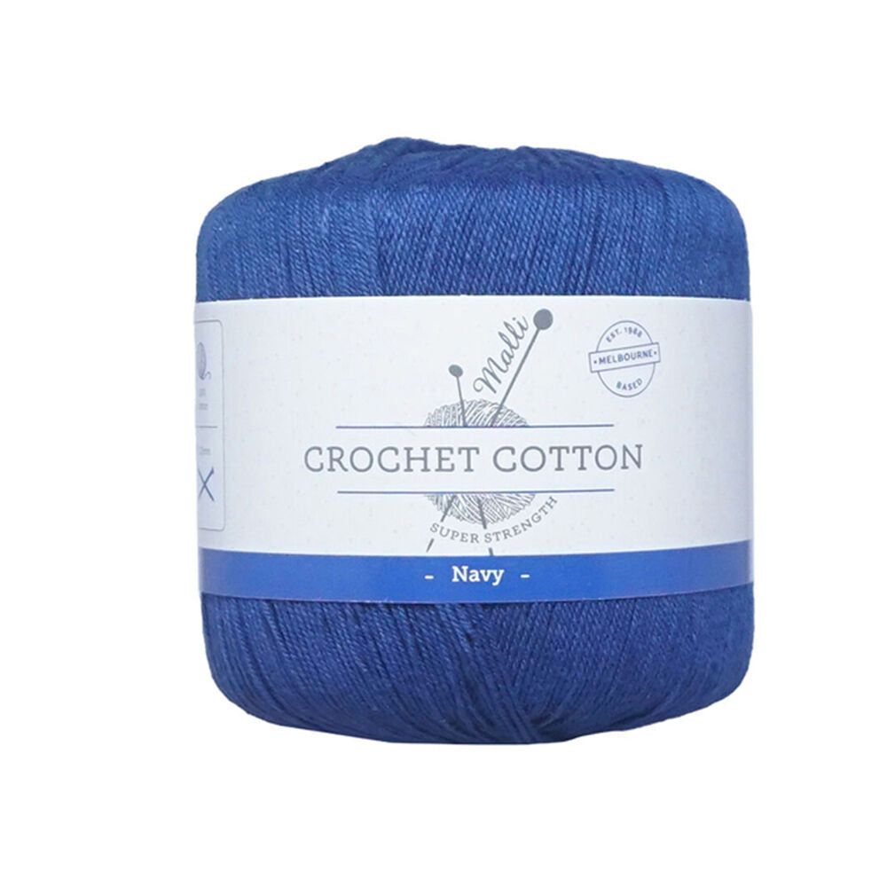 10PK Malli Super Strength 100% Cotton Crochet Knitting Yarn 3ply 50g Navy