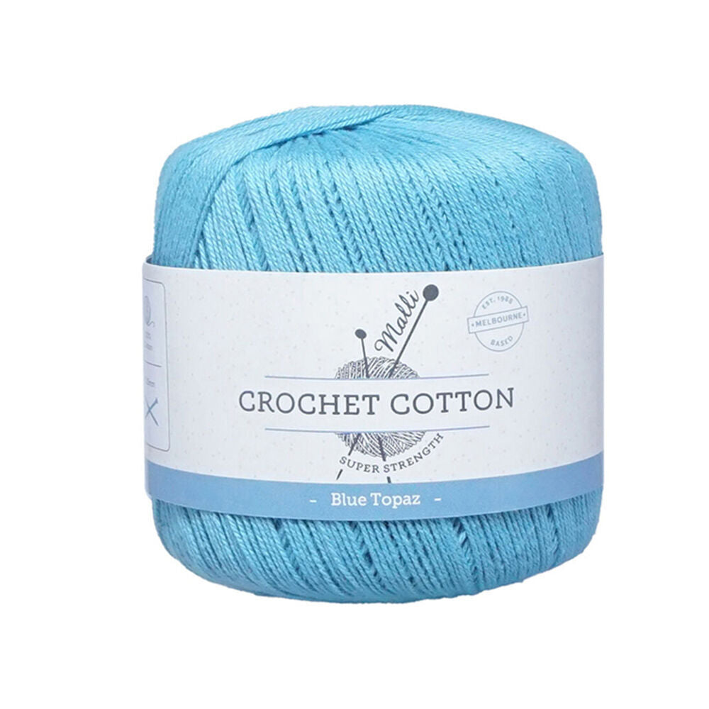 10PK Malli Super Strength 100% Cotton Crochet Knitting Yarn 3ply 50g Blue Topaz