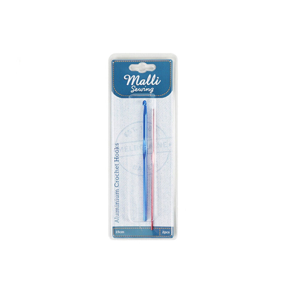 6x 2pc Malli Aluminium Crochet Hook Set Yarn Crafting/Knitting Tools