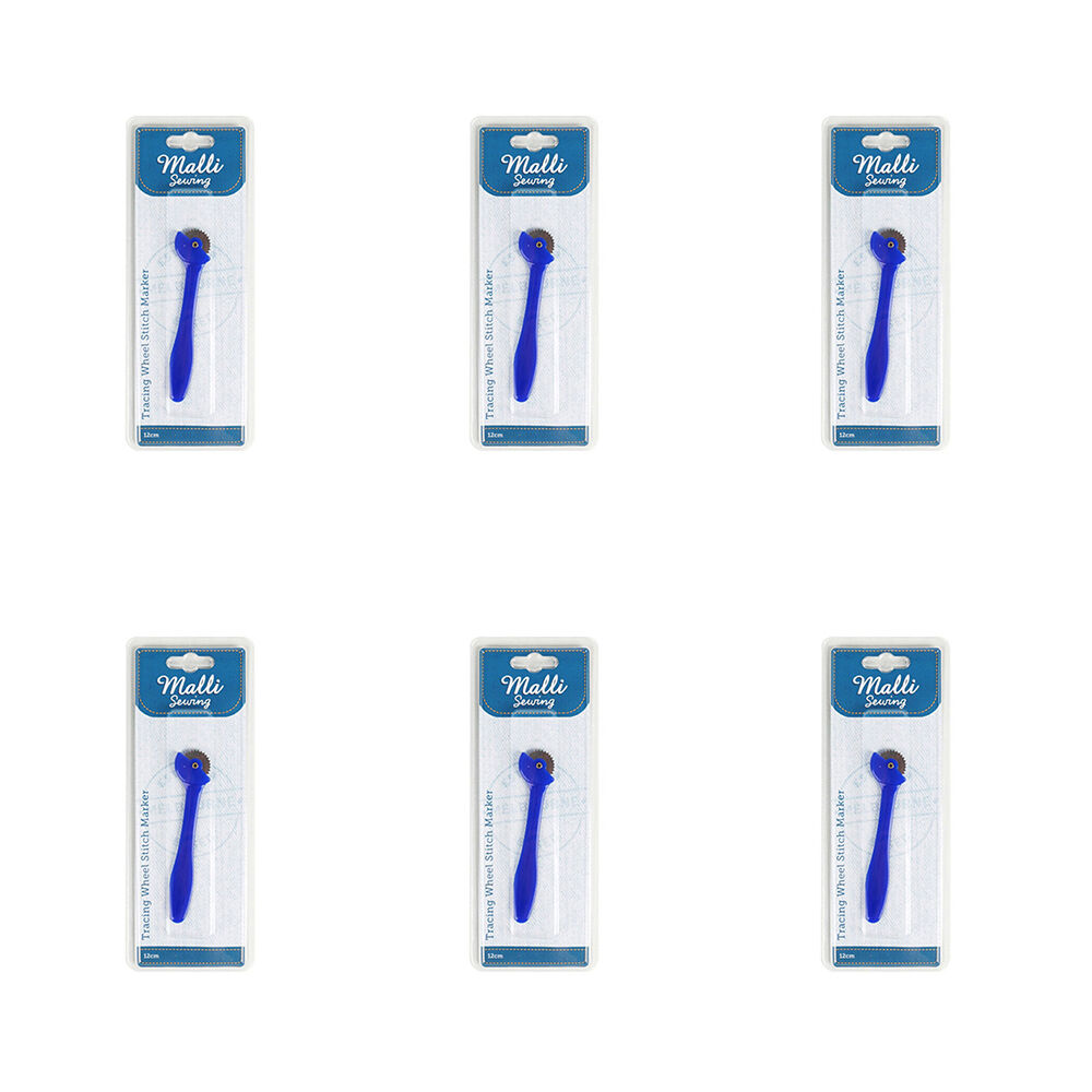 6PK Malli Sewing Metal Tracing Wheel Stitch Marker 12cm - Assorted