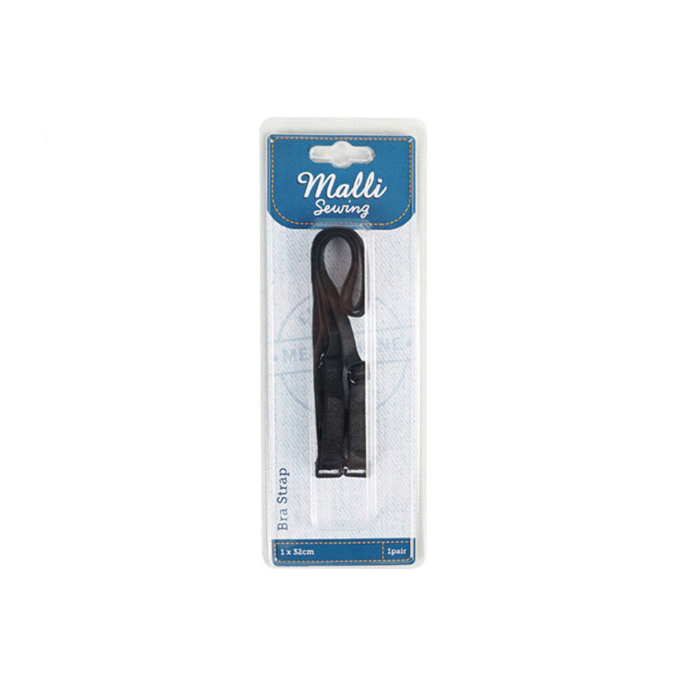 12PK Malli Sewing 1-Pair Nylon Adjustable Bra Strap 121x32cm - Assorted