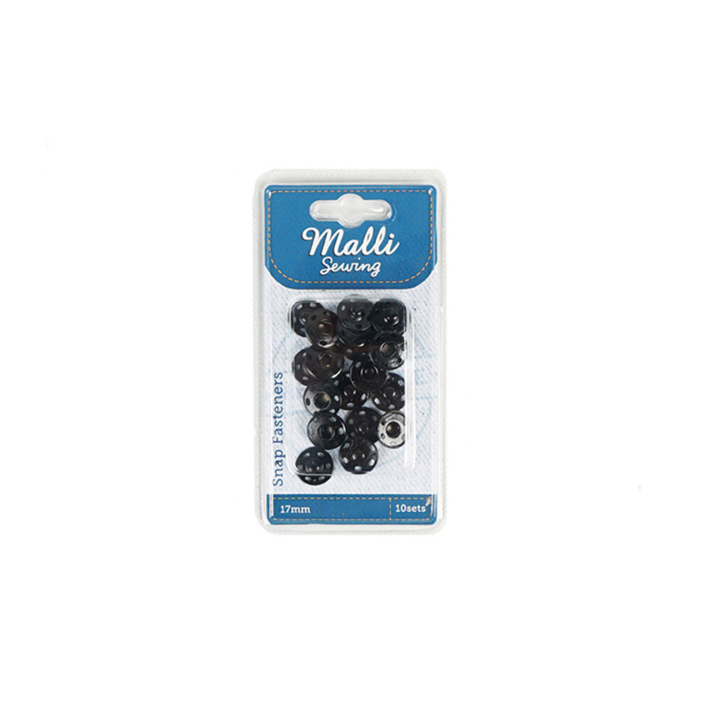 6PK Malli Sewing 10-Sets Iron Snap Fasteners 17mm - Assorted