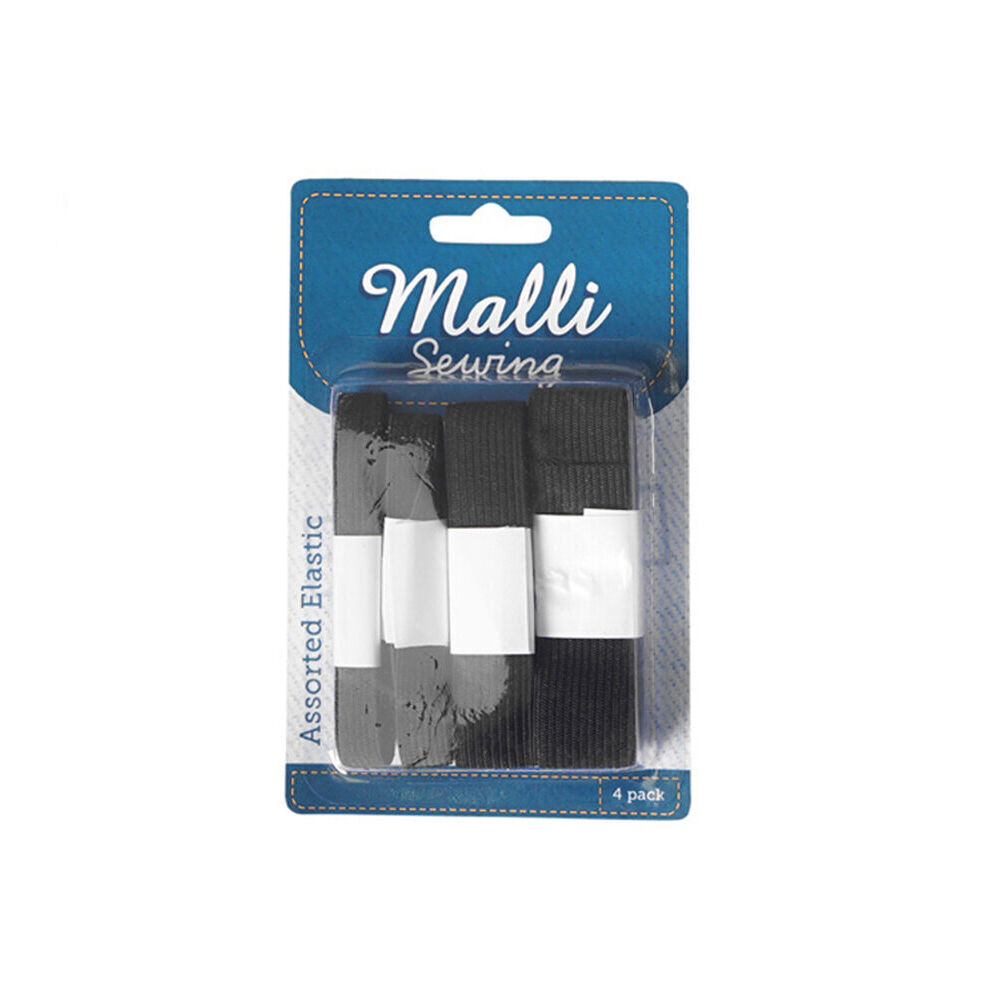 6x 4pc Malli Sewing Elastic Flexible Sewing Bands - Assorted Sizes