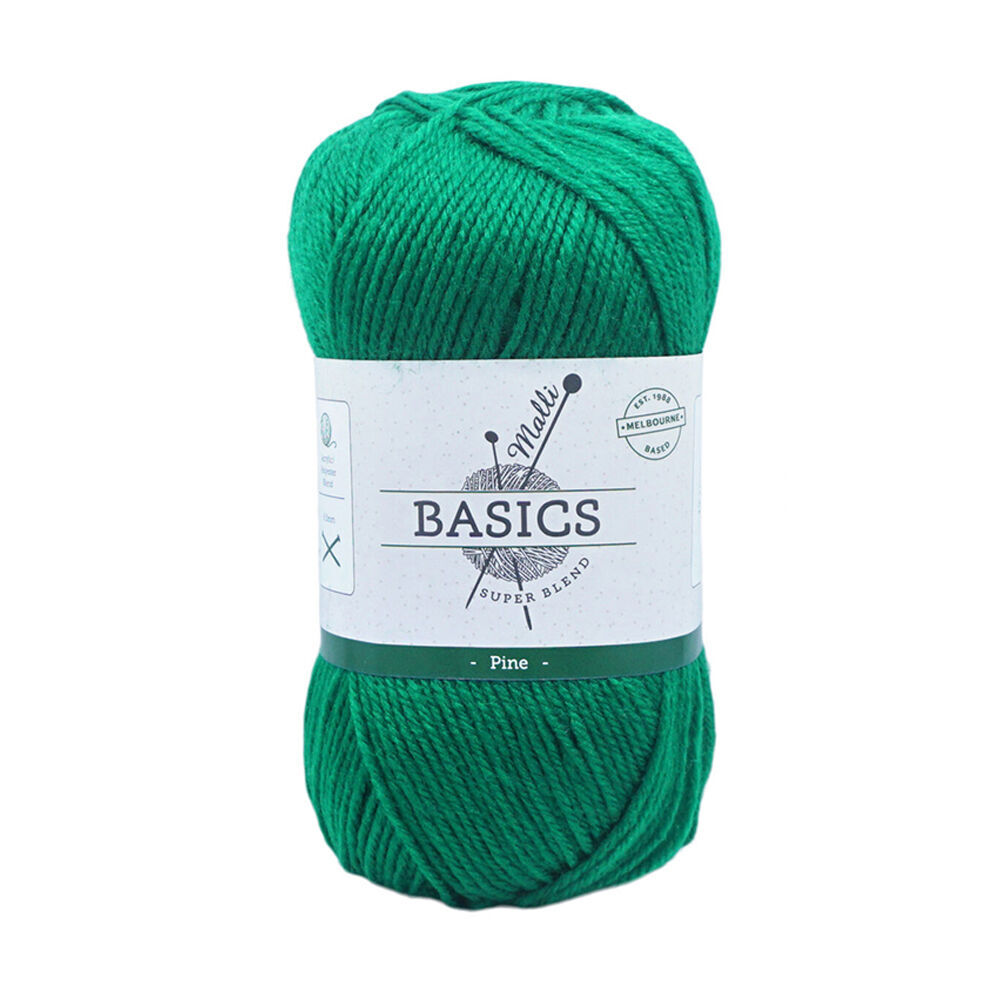 10PK Malli Super Blend Basic Crochet Knitting Yarn 8ply 100g 16x9cm Pine